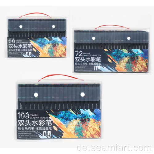 72/100 Farbe Dual Tip Pinsel Farbmarkierungen Stifte